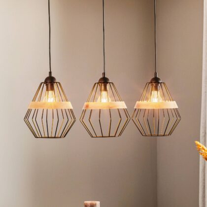 Levné svítidlo od značky Eko-Light černá/světlé dřevo ocel/dřevo