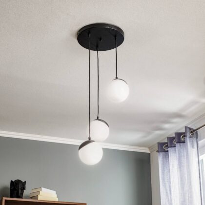 Levné svítidlo od značky Eko-Light opálová/černá sklo/ocel