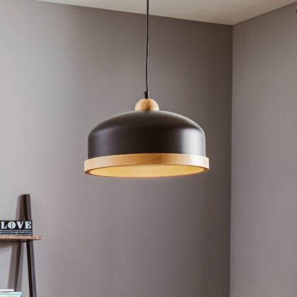 Levné svítidlo od značky Eko-Light černá/světlé dřevo ocel/dřevo