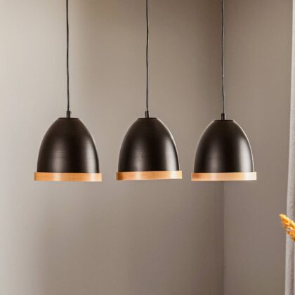 Levné svítidlo od značky Eko-Light černá/světlé dřevo ocel/dřevo