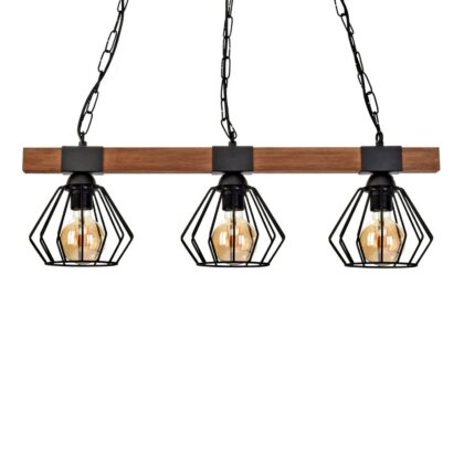 Levné svítidlo od značky Eko-Light černá/tmavé dřevo kov/dřevo