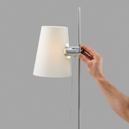 Levné svítidlo od značky FARO BARCELONA chrom/béžová kov/textil