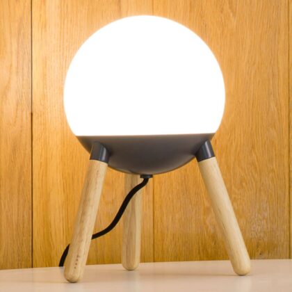 Levné svítidlo od značky FARO BARCELONA tmavě šedá/bílá/světle hnědá dřevo/kov/sklo
