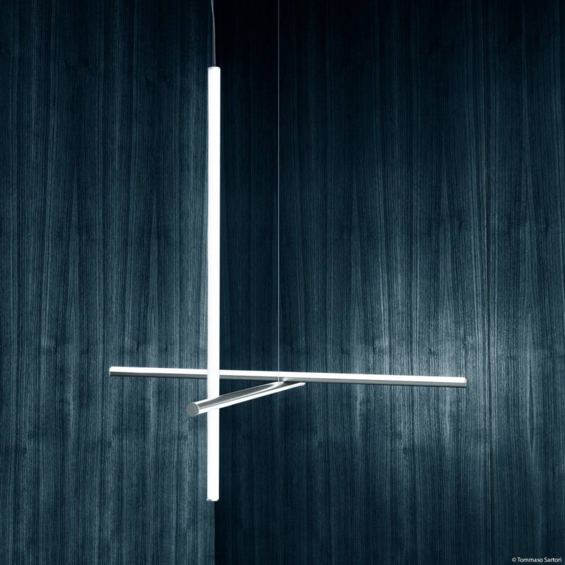 Levné svítidlo od značky FLOS argent moon hliník/opál-platina-silikon