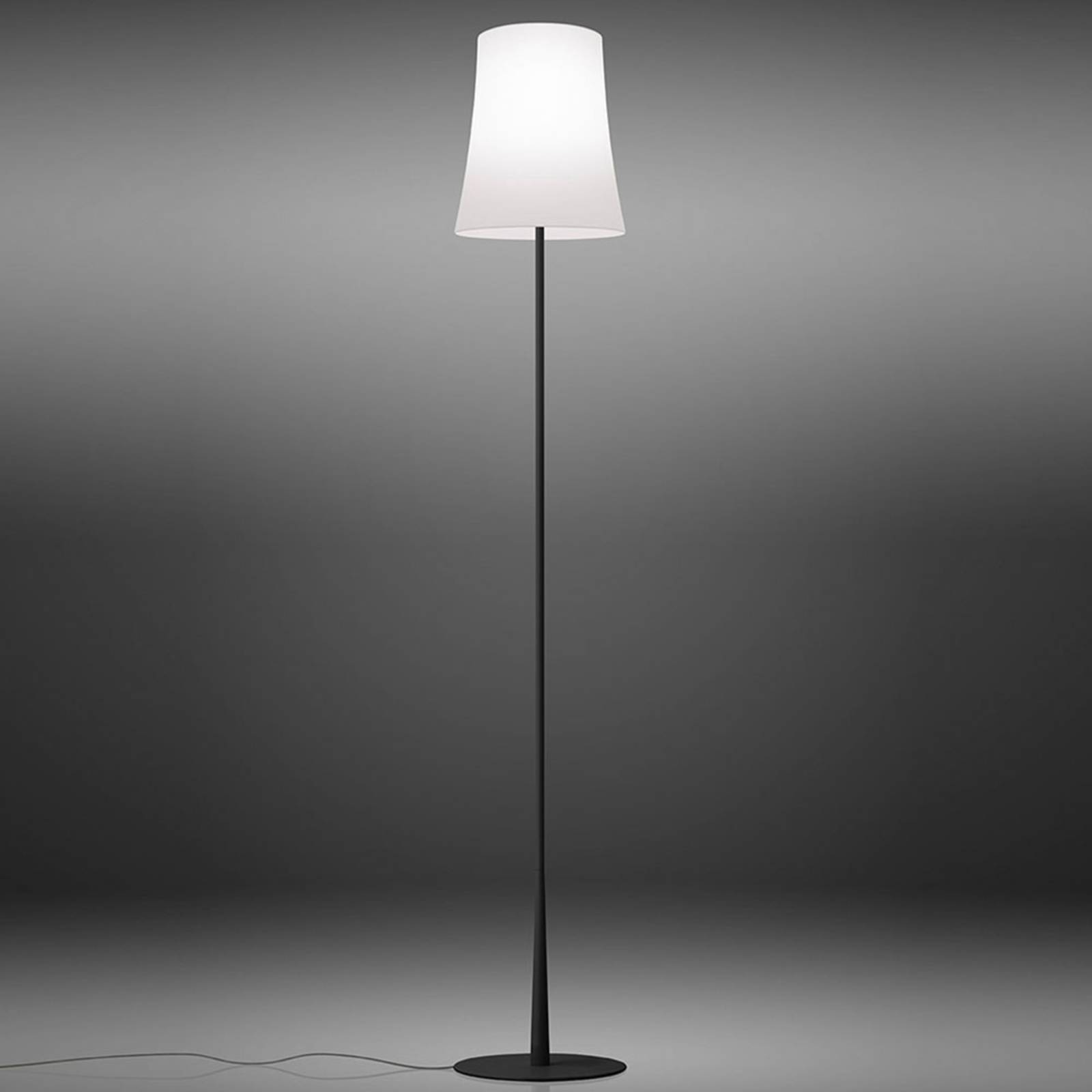 Levné světlo Foscarini Birdie Easy stojací lampa černá Levné svítidlo od značky Foscarini černá/bílá polykarbonát/hliník lakovaný