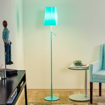 Levné svítidlo od značky Foscarini akvamarínová polykarbonát/ocel lakovaná/kov