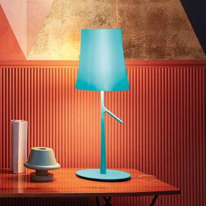 Levné svítidlo od značky Foscarini akvamarínová polykarbonát/ocel lakovaná/kov