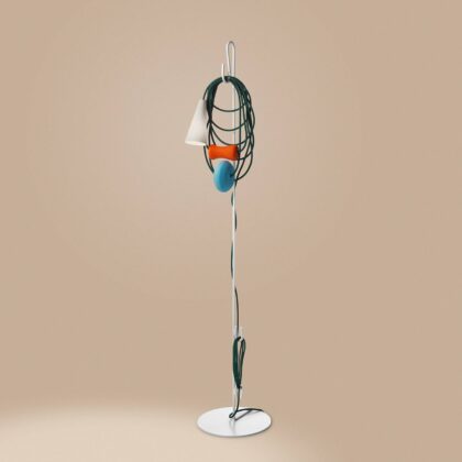 Levné svítidlo od značky Foscarini bílá/tmavě zelená/oranžová/světle modrá porcelán/foukané sklo/lakovaný kov/textil