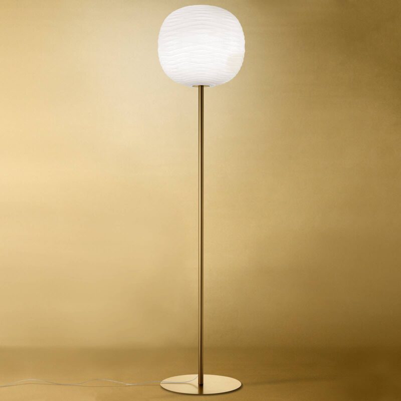 Levné svítidlo od značky Foscarini bílá satinovaná/zlatá sklo foukané/kov