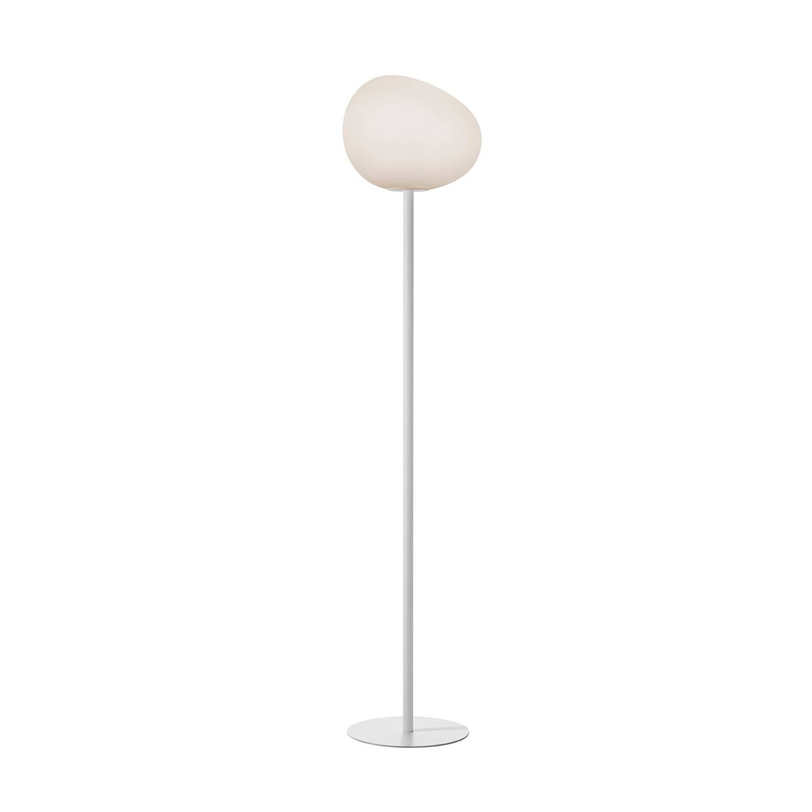Levné světlo Foscarini Gregg media stojací lampa Levné svítidlo od značky Foscarini bílá satinovaná/bílá sklo foukané/kov