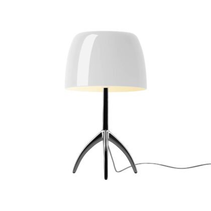 Levné svítidlo od značky Foscarini bílá/černá-chrom foukané sklo/hliník