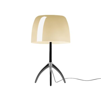 Levné svítidlo od značky Foscarini krémová/černá-chrom foukané sklo/hliník