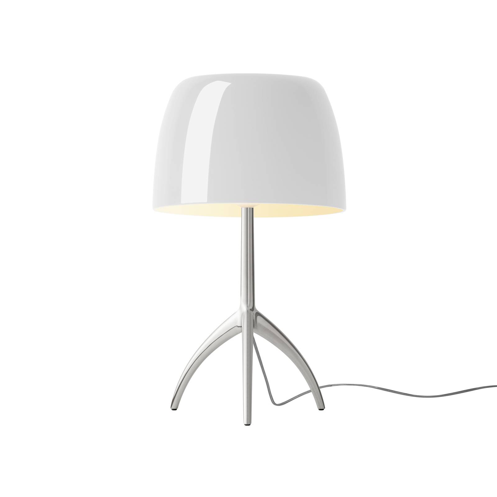 Levné světlo Foscarini Lumiere grande hliník/bílá stmívatelné Levné svítidlo od značky Foscarini bílá/hliník foukané sklo/hliník