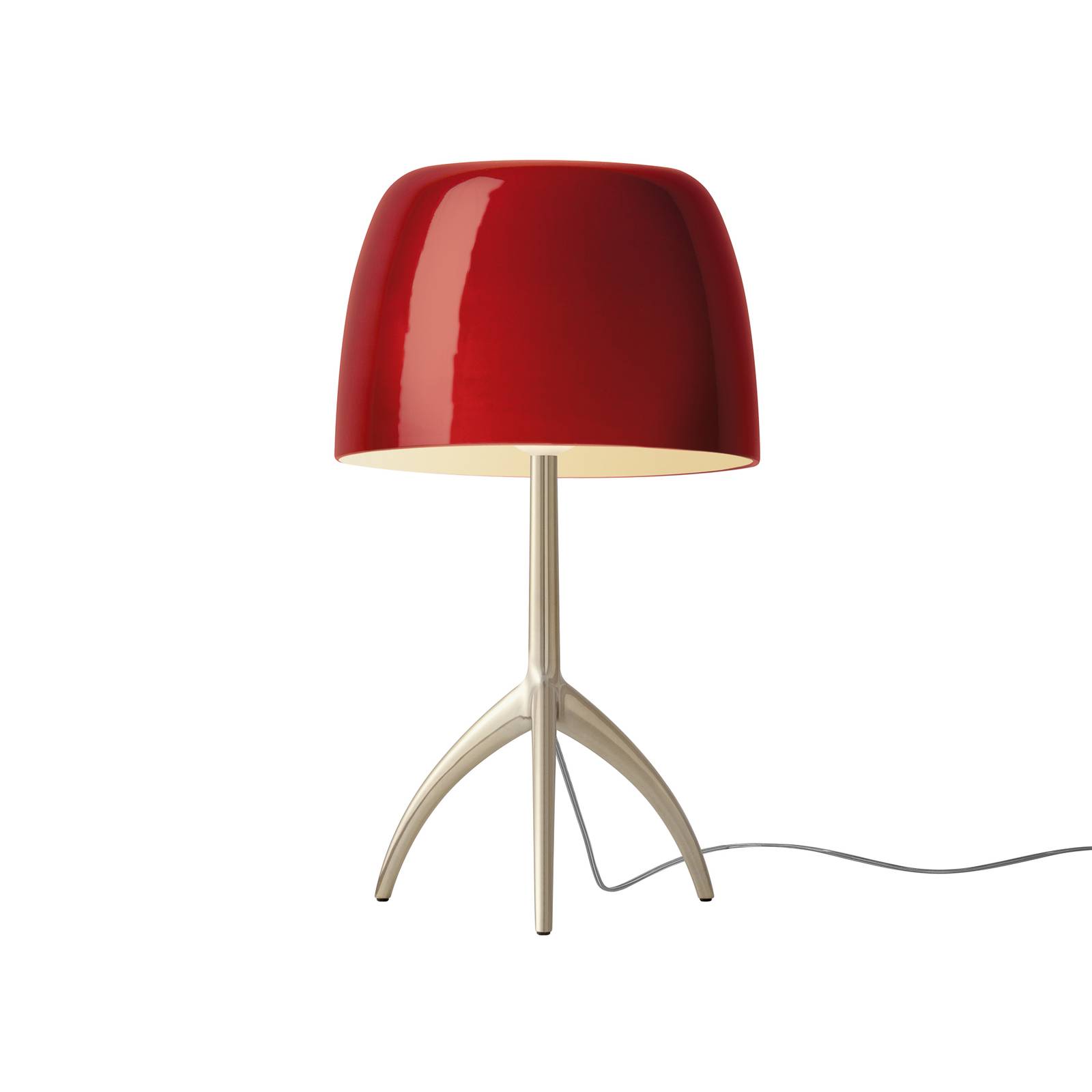 Levné světlo Foscarini Lumiere grande krémová/červená dim Levné svítidlo od značky Foscarini třešňově červená/krémová foukané sklo/hliník