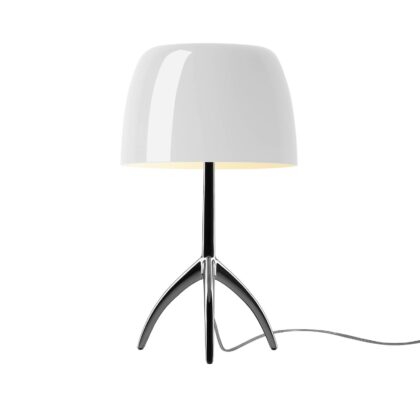 Levné svítidlo od značky Foscarini bílá/černá-chrom foukané sklo/hliník