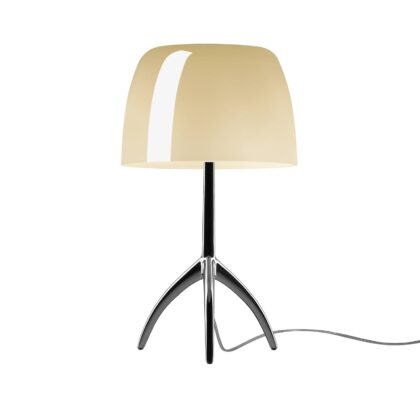 Levné svítidlo od značky Foscarini krémová/černá-chrom foukané sklo/hliník