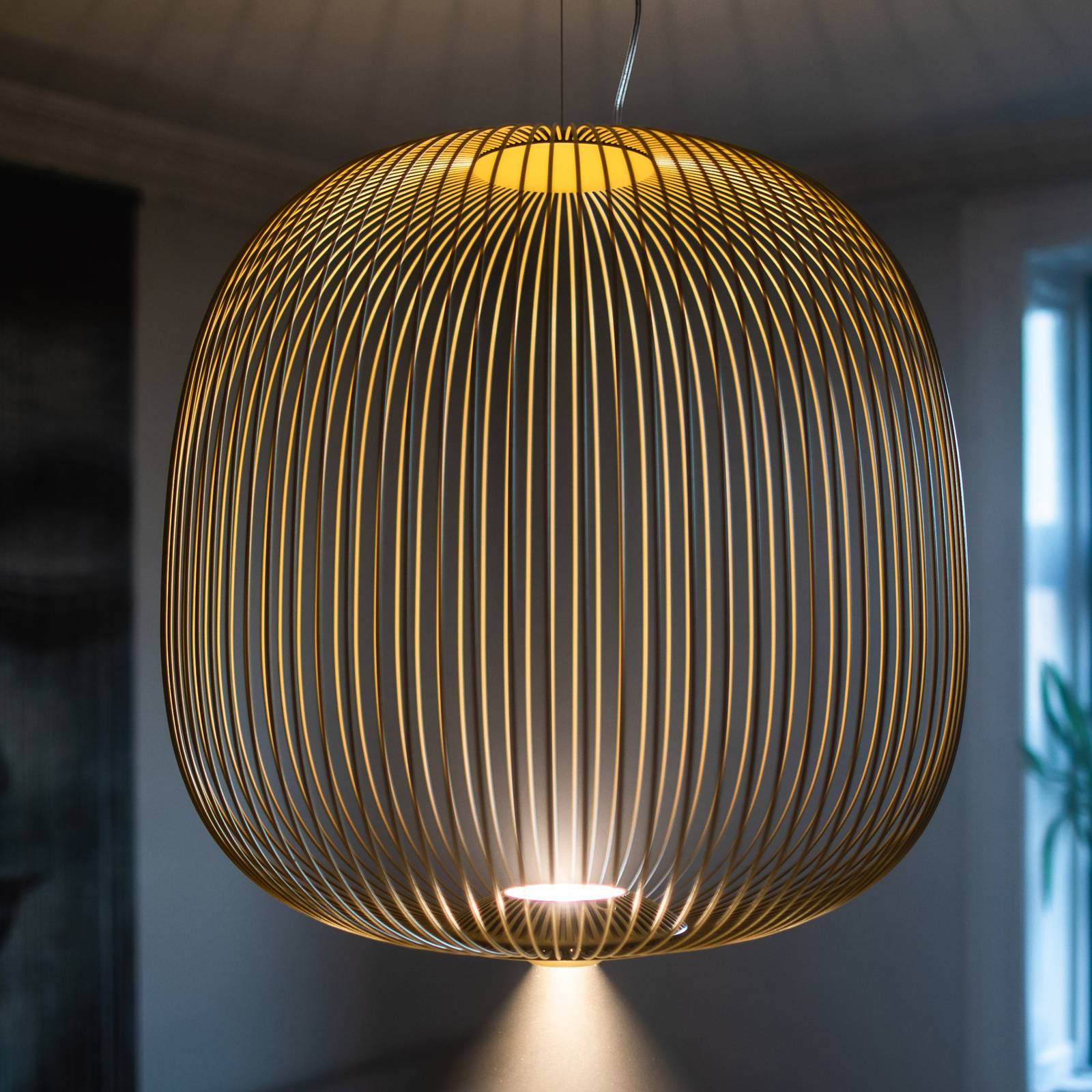 Levné světlo Foscarini MyLight Spokes 2 midi závěsné zlatá Levné svítidlo od značky Foscarini zlatý ocel lakovaná/hliník