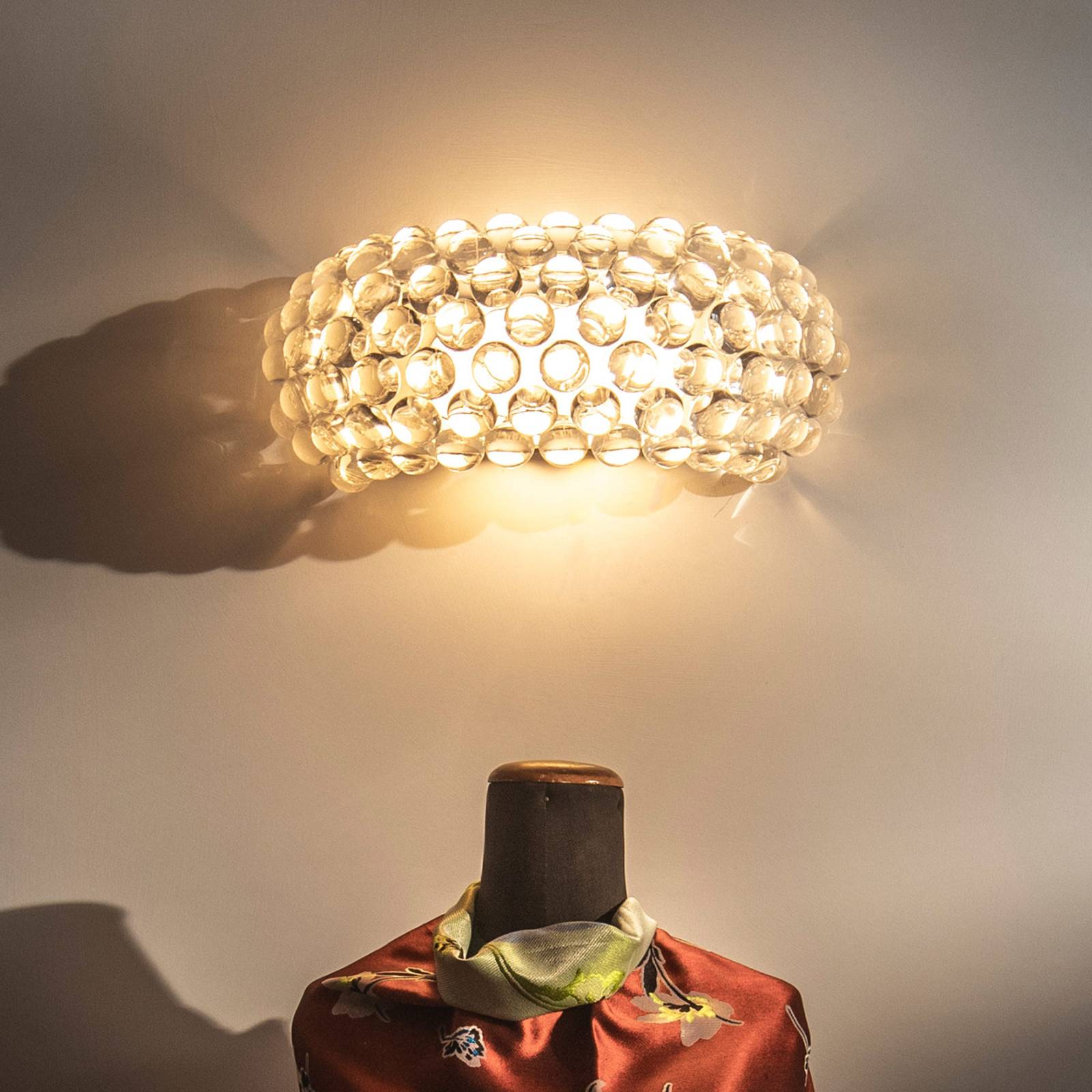 Levné světlo Foscarini Nástěnné svítidlo Caboche Plus media R7s čiré Levné svítidlo od značky Foscarini transparentní Plast PMMA/ocel/hliník