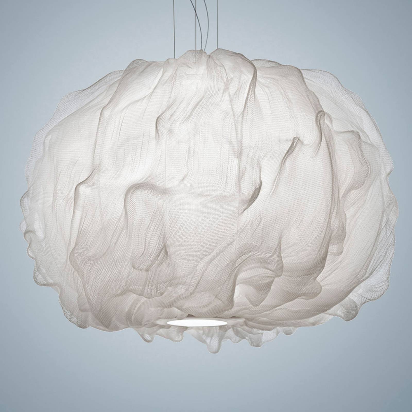 Levné světlo Foscarini Nuée LED závěsné světlo délka 75 cm Levné svítidlo od značky Foscarini bílá plast/ocel/hliník s práškovým lakem