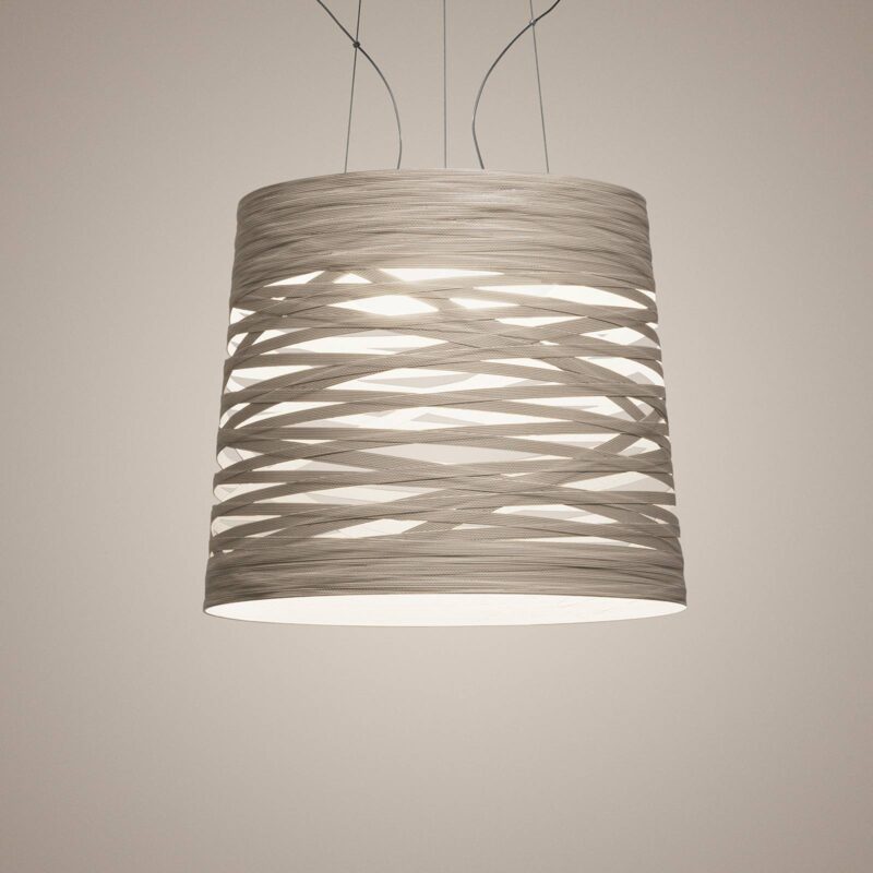 Levné svítidlo od značky Foscarini šedá-béžová kompozitní materiál ze skleněných vláken/kov pochromovaný/hliník