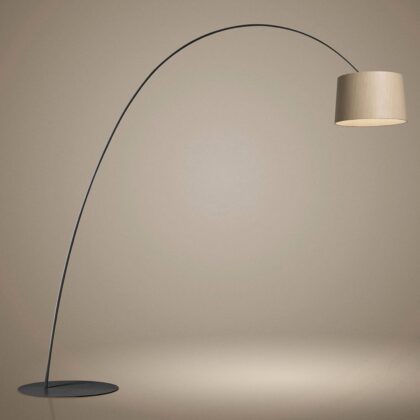 Levné svítidlo od značky Foscarini černá/světlé dřevo javorové dřevo bělené/kompozitní materiál ze skleněných vláken/plast/hliník