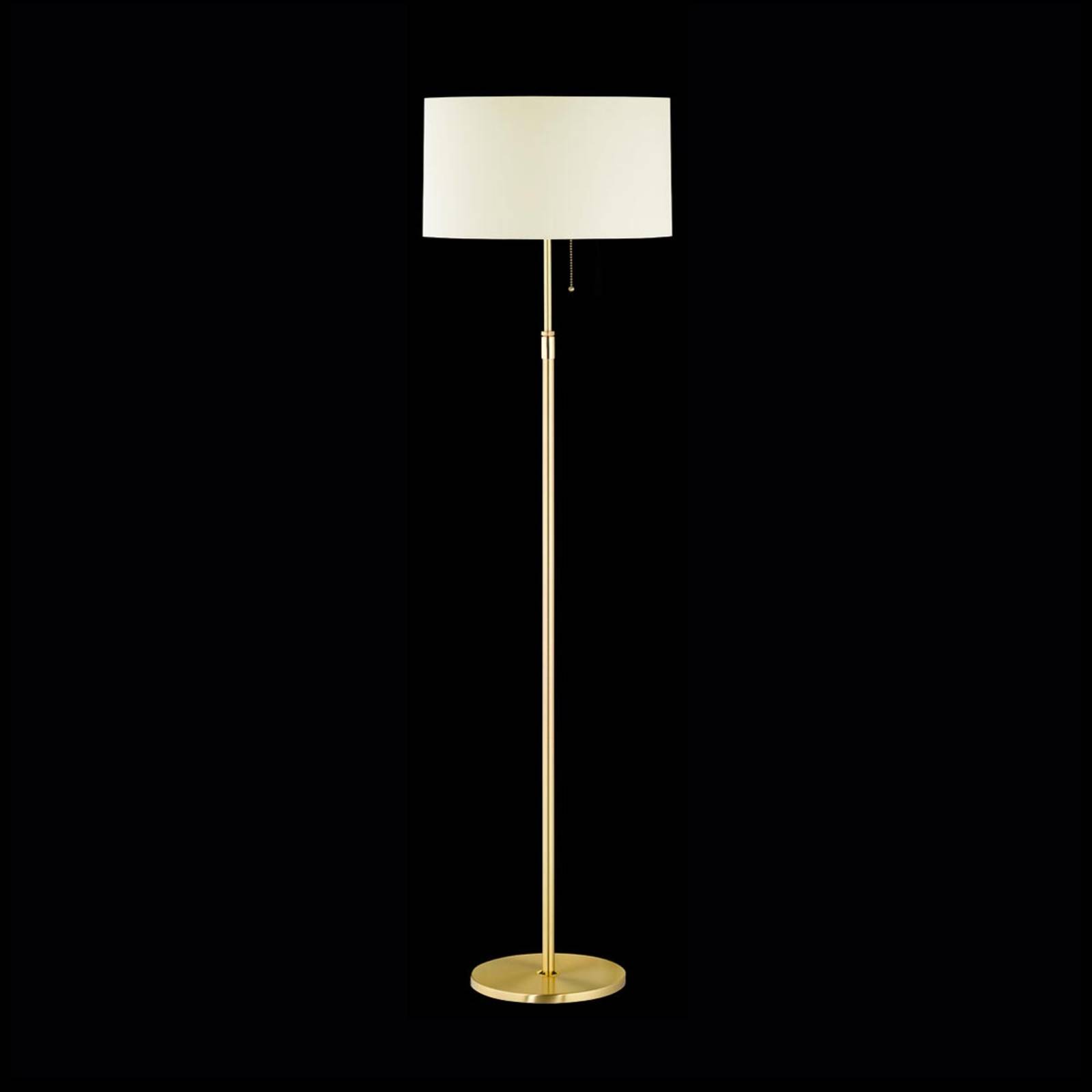 Levné světlo Hufnagel Stojací lampa Loop v mosazném vzhledu Levné svítidlo od značky Hufnagel smetana/mosaz chintz/kov