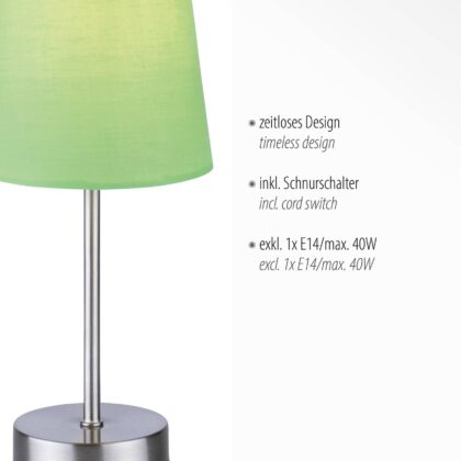 Levné svítidlo od značky JUST LIGHT. ocel/zelená železo/plast/tkanina