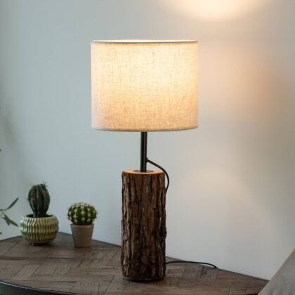 Levné svítidlo od značky JUST LIGHT. Dekor dřeva/krémová Železo/MDF deska/pravé dřevo/textil