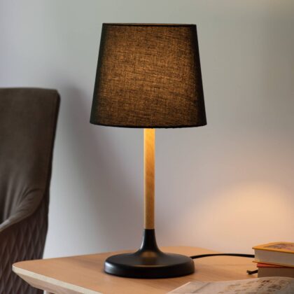 Levné svítidlo od značky JUST LIGHT. černá/světle hnědá železo/plast/tkanina