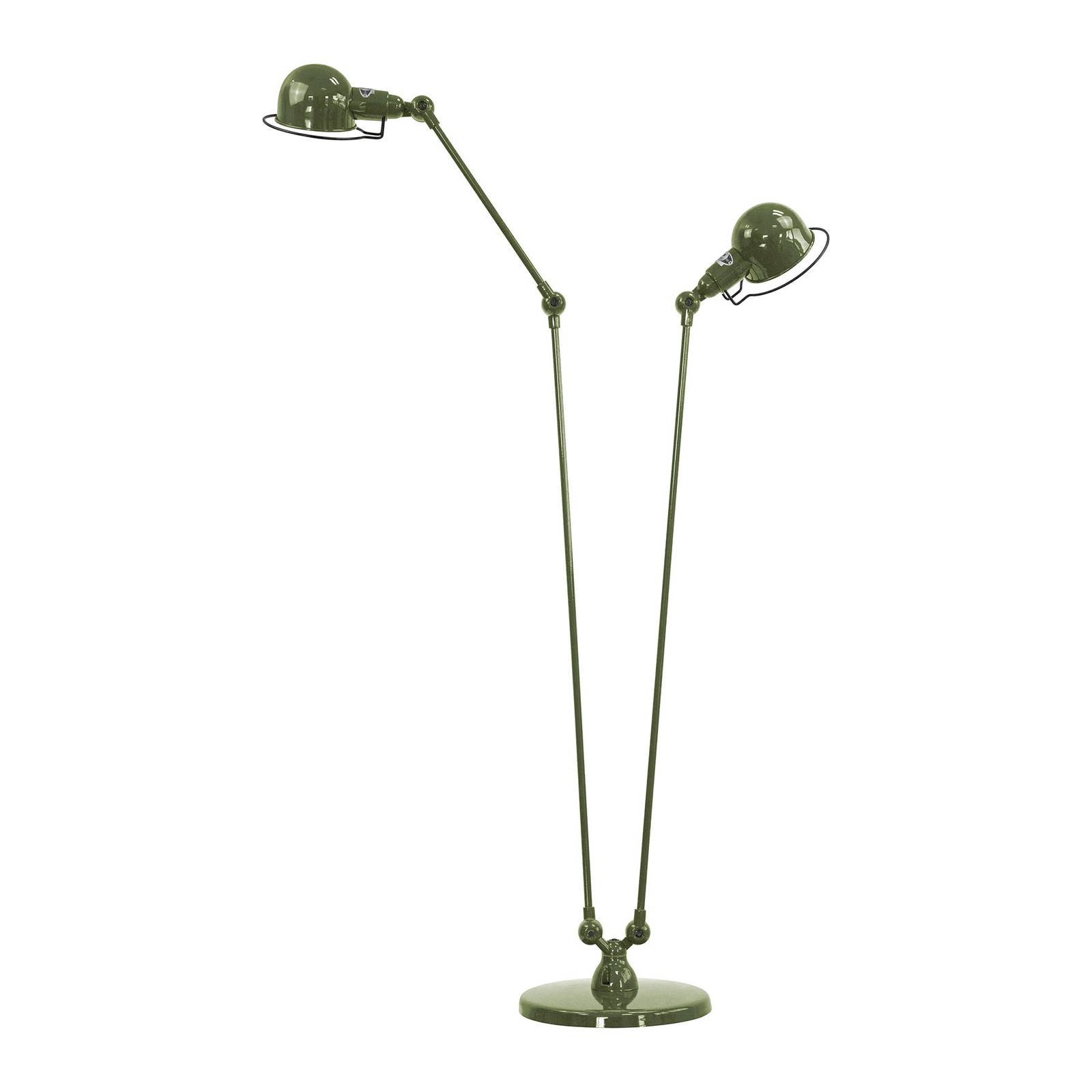 Levné světlo Jieldé Signal SI8380 stojací lampa 2 zdroje zelená Levné svítidlo od značky Jieldé olivově zelená ocel/hliník