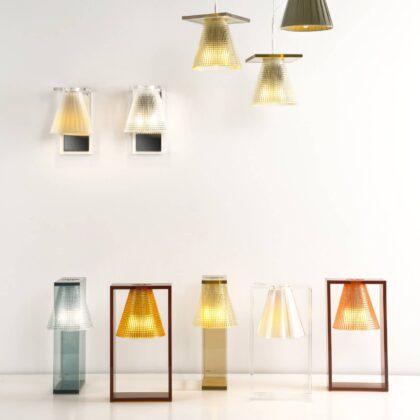 Levné svítidlo od značky Kartell transparentní/béžová termoplastický technopolymer/textil