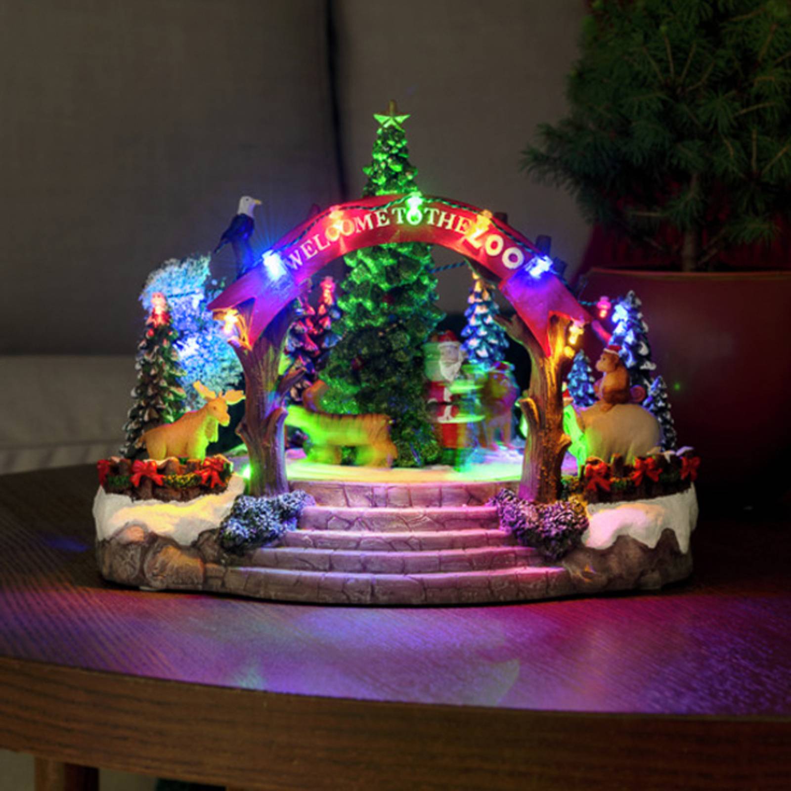 Levné světlo Konstsmide Christmas Stolní dekorace vánoční zoo Levné svítidlo od značky Konstsmide Christmas pestrá polyresin