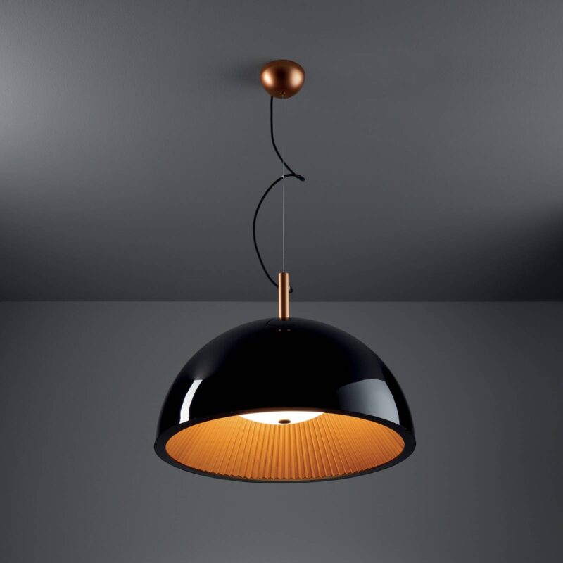 Levné svítidlo od značky LEDS-C4 černá/zlatá kov/plast/textil/sklo