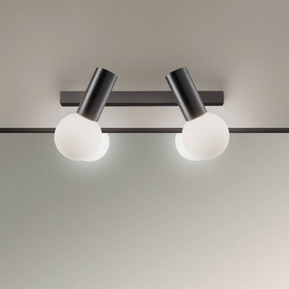 Levné svítidlo od značky LEDS-C4 černá metalíza/opálová bílá ocel/sklo