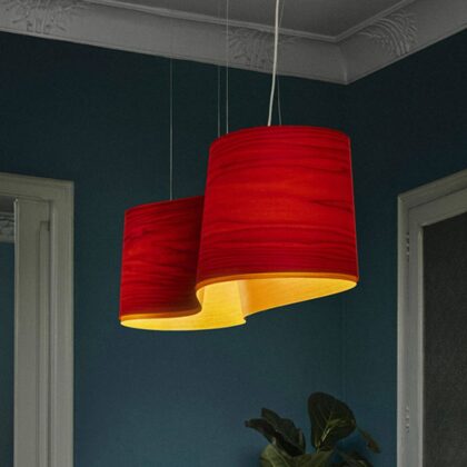 Levné svítidlo od značky LZF LamPS červená/žlutá dřevěná dýha