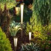 Levné svítidlo od značky Les Jardins šedá/bílá mražená teakové dřevo/akryl/duratek/nerezová ocel