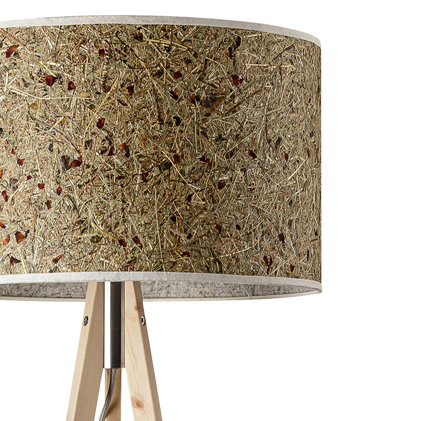 Levné světlo LeuchtNatur Ligno stojací lampa borovice Levné svítidlo od značky LeuchtNatur borovice/seno/květ růže dřevo/seno