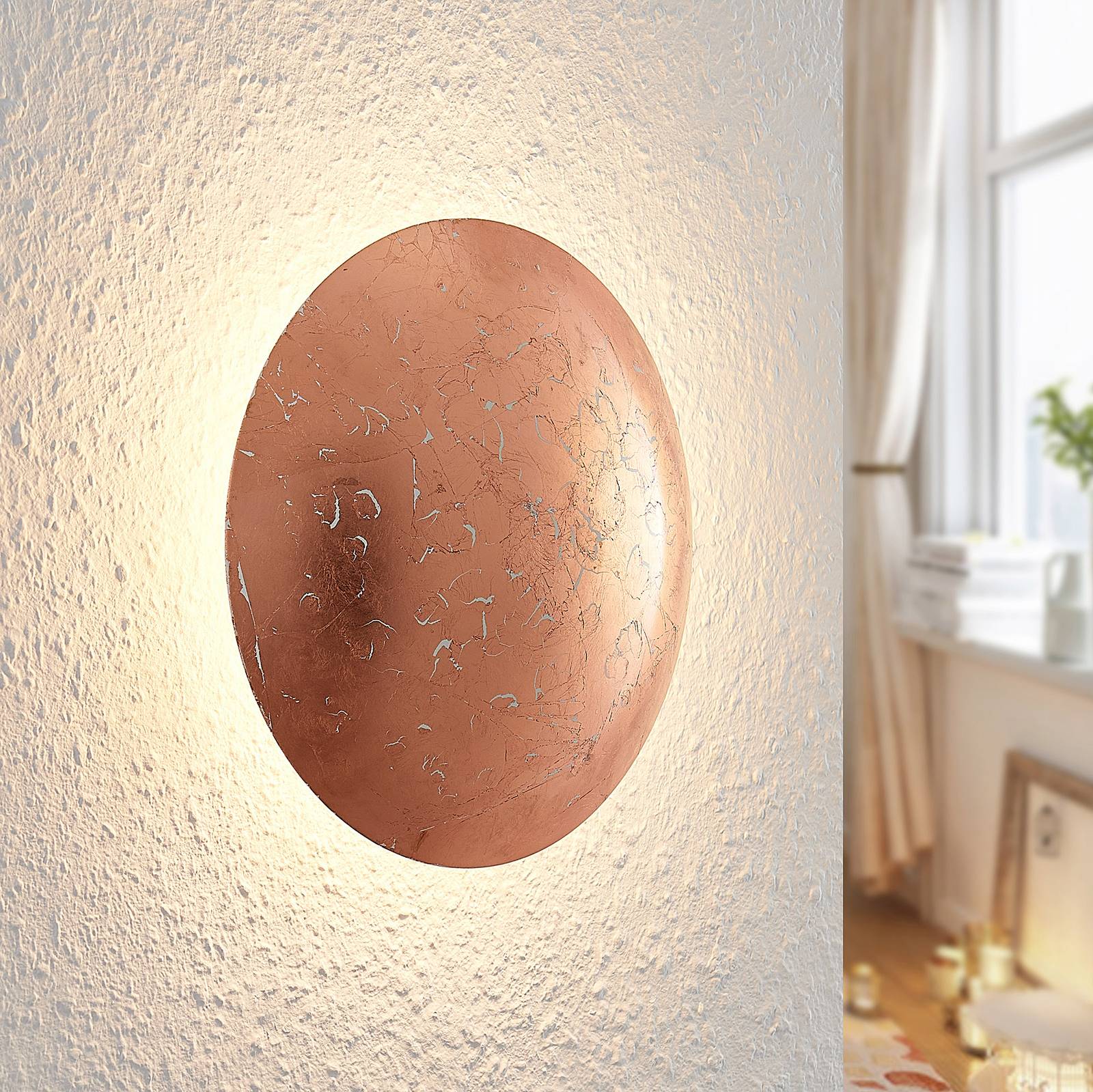 Levné světlo Lindby Illuma LED nástěnné světlo Levné svítidlo od značky Lindby měď kov