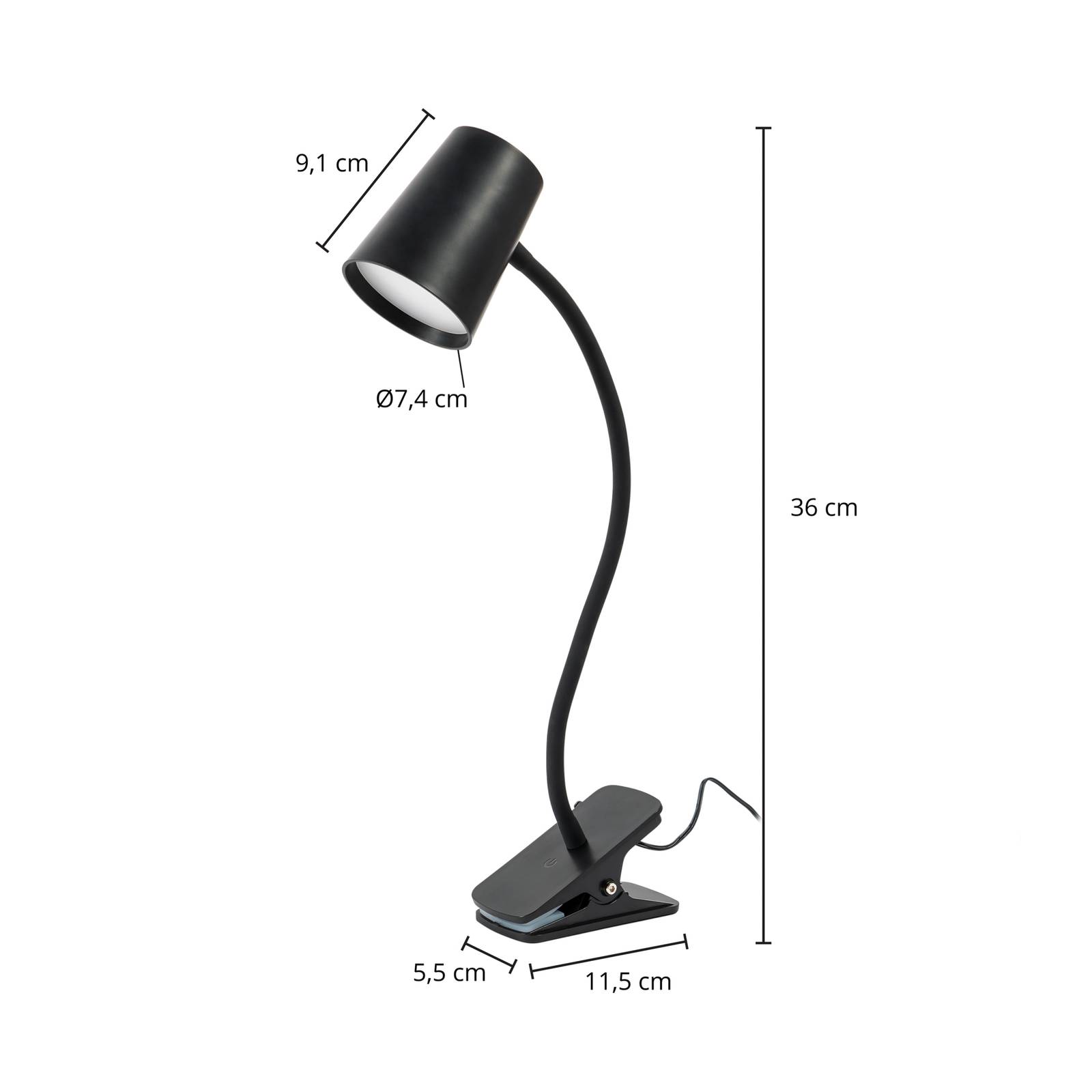Levné světlo Lindby Stolní lampa LED Ailina Levné svítidlo od značky Lindby černá Plast/silikon
