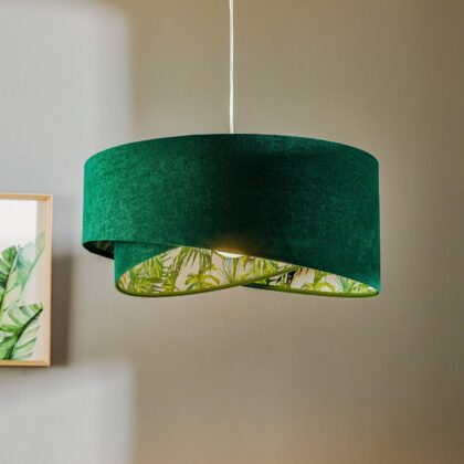 Levné svítidlo od značky Maco Design zelená/bílá Velur/plast