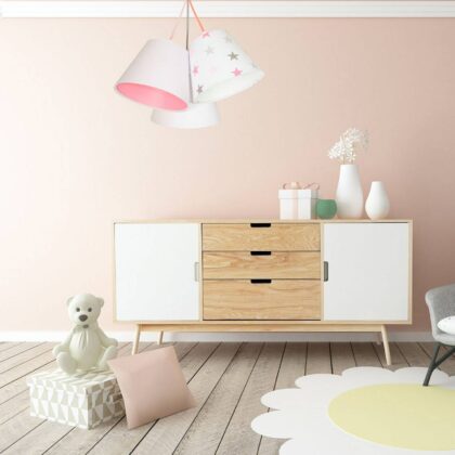 Levné svítidlo od značky Maco Design bílá/růžová Velur/plast