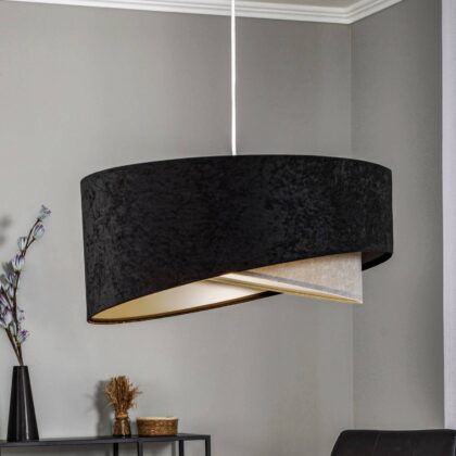 Levné svítidlo od značky Maco Design černá/šedá/stříbrná velur/plast