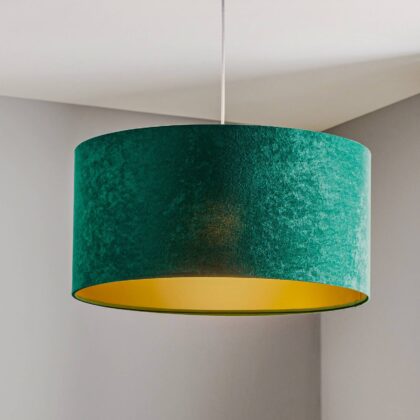 Levné svítidlo od značky Maco Design zelená/zlatá Velur/plast