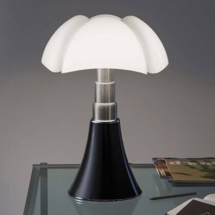 Levné svítidlo od značky Martinelli Luce tmavě hnědý/nerezová ocel satinovaná/opálový bílý hliník/nerezová ocel/methakrylát
