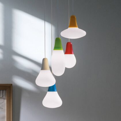 Levné svítidlo od značky Martinelli Luce světle modrá Polyethylen