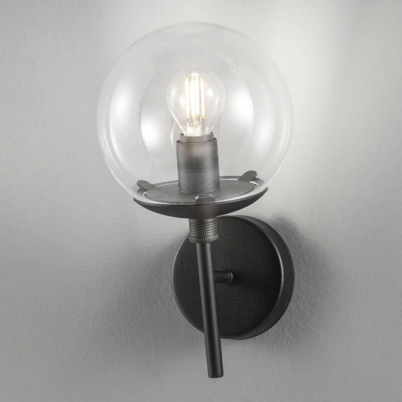 Levné svítidlo od značky Metallux černá/průhledná železo/plast