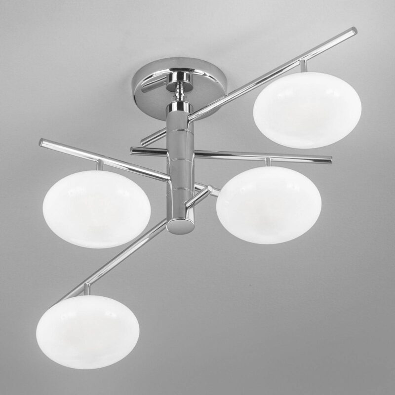 Levné svítidlo od značky Metallux chrom/bílá železo/sklo