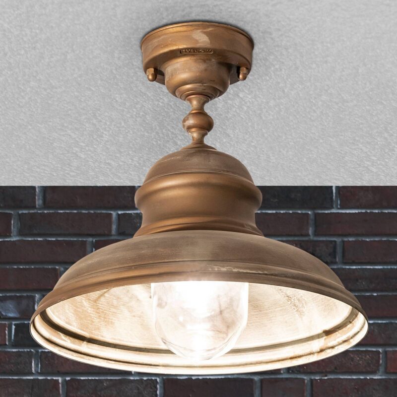 Levné svítidlo od značky Moretti Luce antická mosaz/průhledná mosaz/sklo
