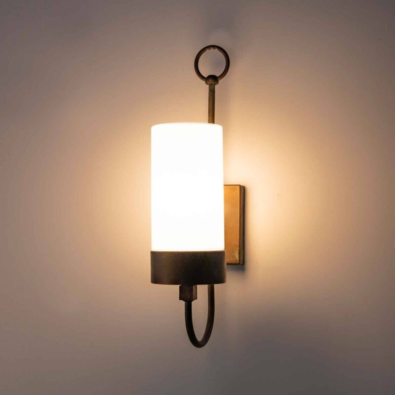 Levné svítidlo od značky Moretti Luce antická mosaz/opálová mosaz/sklo