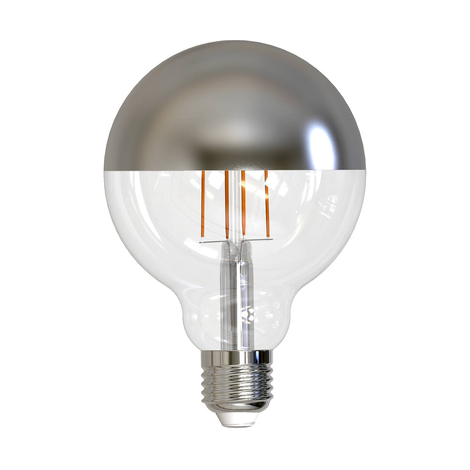 Levné světlo Müller-Licht Müller Licht LED globe E27 9W 927 stříbrná Levné svítidlo od značky Müller-Licht sklo
